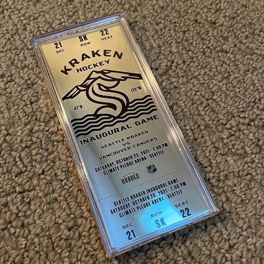 SK inaugural game limited edition meal ticket